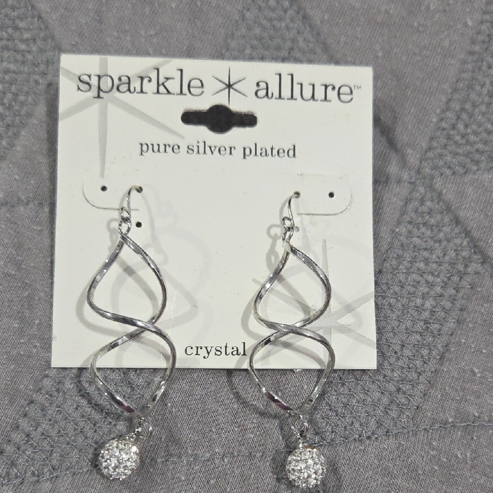 Sparkle Silver Plated Earrings